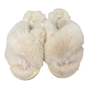 Corkys Faux Fur Slide Slippers Cream Beige Cozy Women's‎ Size 6 thumbnail 2