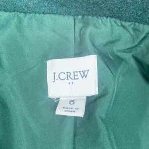 J crew size 6 small cocoon wool dark green Wool Blend Coat peacoat jacket thumbnail 2