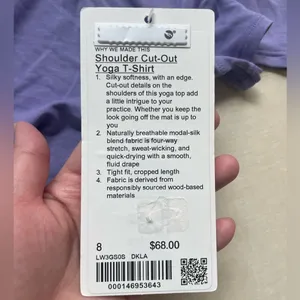 Lululemon Shoulder Cut-Out Yoga T-Shirt - Dark Lavender thumbnail 8
