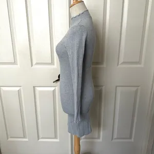 Bershka BSK Girl grey long sleeve bodycon dress thumbnail 3