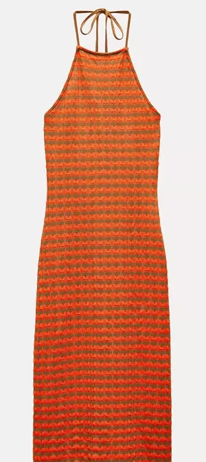 Zara maxi halter dress thumbnail 1