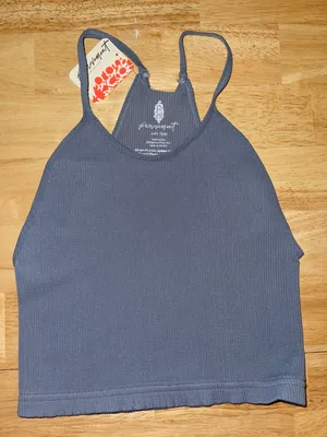 Free People Movement XS/SM Cropped Run Tank Stormy Sea BNWTS thumbnail 4