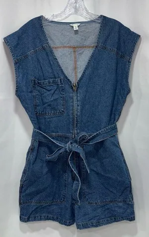 Versona Denim Cotton Romper thumbnail 1