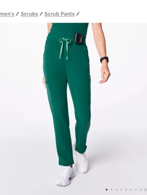 FIGS Hunter Green Yola Scrub Pants thumbnail 1