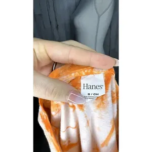 Hanes Women's Clemson Tigers Orange Tie-Dye‎ T-Shirt Size Small Short Sleeve Casual thumbnail 5