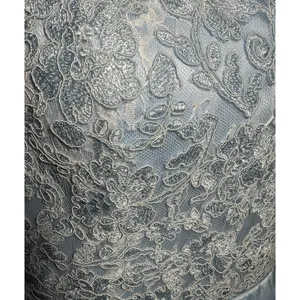Sherri Hill Ice Blue Satin Prom Dress with Floral Embroidery & Pockets - Sz 10 thumbnail 9