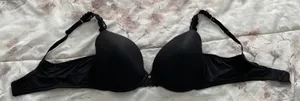Natori Bra Black Body Double with Lace Full Fit, size 34DD thumbnail 6