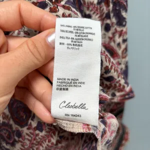Cleobella Samara Bishop Sleeve Printed Cotton Blouse M thumbnail 11