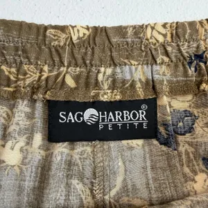 Vintage Sag Harbor brown‎ floral pull on relaxed flowy midi skirt cottagecore S thumbnail 4
