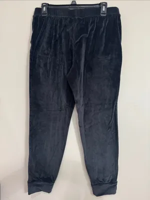 Z Supply Black Mid-Rise Velour Joggers size M flaw no drawstrings thumbnail 2