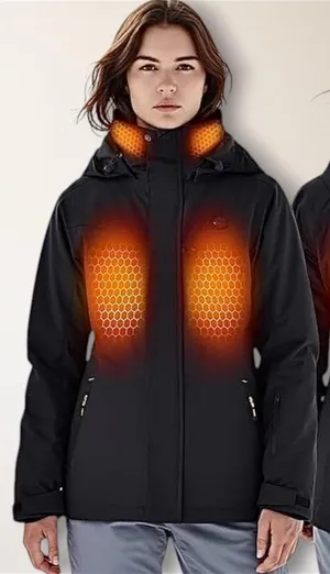 Inokraft L Black Heated Jacket Rechargeable‎ Battery Waterproof Hiking Windproof thumbnail 1