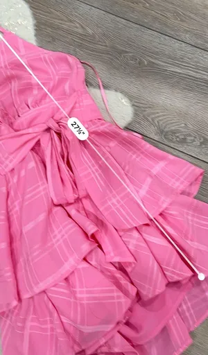 Pink Lily Delightfully In Love Hot Pink Ruffle Romper thumbnail 4