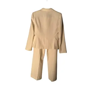 Y2K Cato 2pc Cream Pink Gray Striped Suit.‎ Jacket and Pants Women's Size 14 thumbnail 5