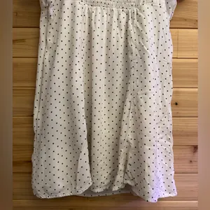 American Eagle Large Polka Dot Smocked Milkmaid Mini Puff Sleeve Dress Preppy thumbnail 5