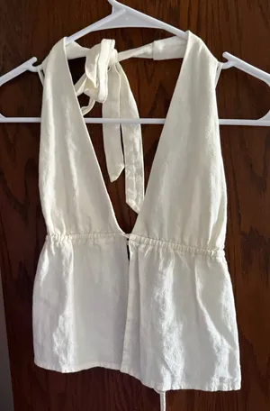 Garage Linen Halter Tank thumbnail 1