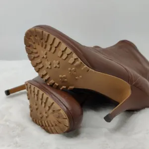 Vintage Y2K Leather heeled Ankle Booties Sz 8 thumbnail 8