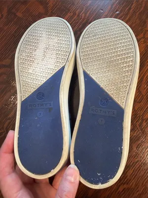 Rothy's Navy and Gray Knit Slip-On Loafers size 7 thumbnail 4