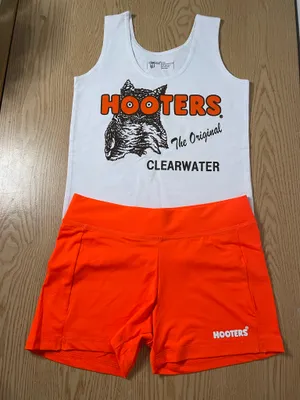 New Hooters girl Uniform tank and shorts Outfit size Small thumbnail 1