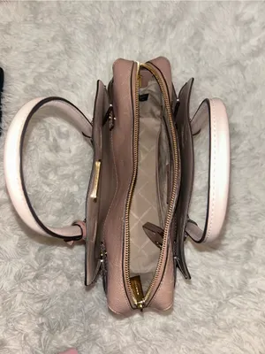 Michael Kors Mercer tote bag Pebble Leather Pink, White Beige Purse handbag thumbnail 7