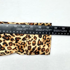 Zara Leopard Print Satin Mini Wrap Dress Womens Size S‎ Brown Animal Long Sleeve thumbnail 7