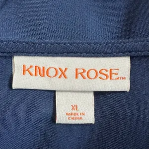Knox Rose Navy Blue Flutter Short Sleeves Tiered Midi Dress, Size XL thumbnail 10