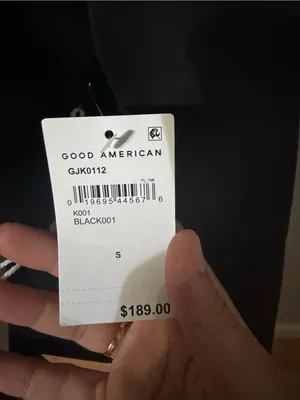 Good American Black Tailored Single-Button Blazer thumbnail 2
