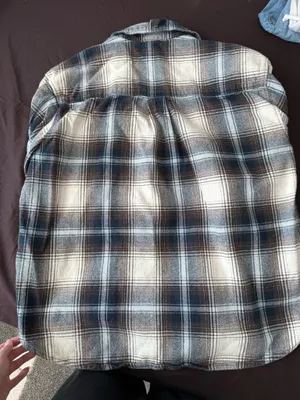 H&M Plaid Flannel Button-Up thumbnail 5