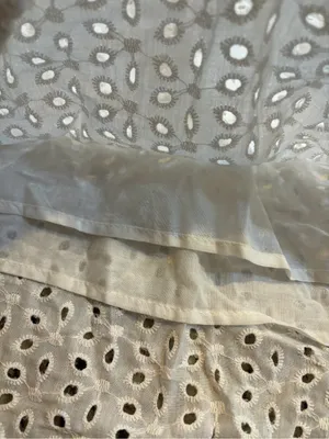 Eyelet Mini Dress in Off thumbnail 2
