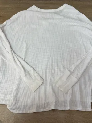 Aerie Relaxed White Graphic Waffle Knit Top - The Great Outdoors thumbnail 6