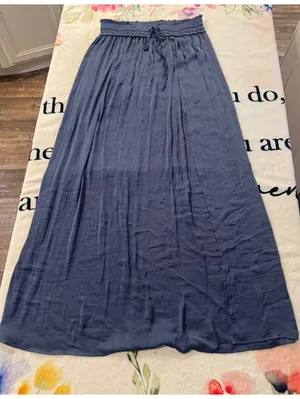 Hem & Thread Stasia blue maxi skirt, size M thumbnail 1