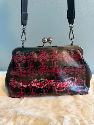 Ed Hardy Rhinestone Tiger Kiss Lock Shoulder Bag thumbnail 5
