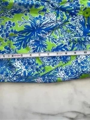 Lilly Pulitzer The Callahan Shorts in Limeade Floral Coral Patriot Shorts thumbnail 10