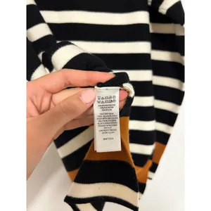 Jones New York Jones & Co Striped‎ Sweater Black White Orange Size M Relaxed Fit thumbnail 5