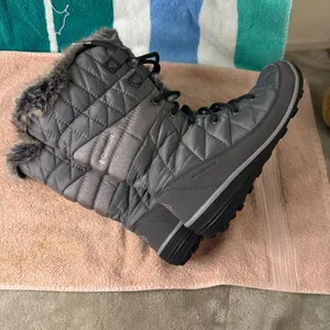 Columbia Waterproof Omni-Grip Tall Black Faux Fur Lace Up Winter Snow Boots 8 thumbnail 6