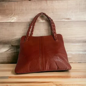 Vintage Jane Shilton Brown Leather Handbag, England, 1970's thumbnail 7