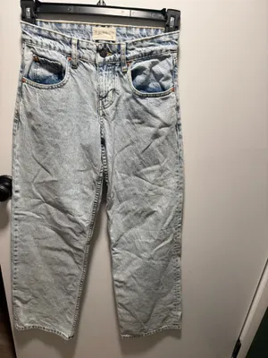 Motel Rocks Parallel Jeans Low-Rise Light Wash Blue thumbnail 4