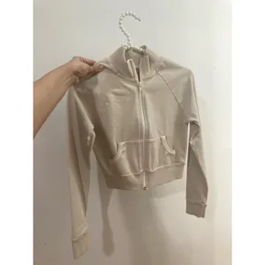 SKIMS Size XS basic sweater outdoor track jacket ap-zip-1120 bone beige NWT thumbnail 10