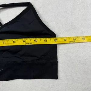 Nike Indy Seamless Sports Bra Women’s Medium Black Dri-FIT Strappy Light Support thumbnail 5