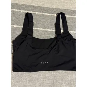 NOLI Black Sports Bra Tank Top Square Neck Adjustable Straps‎ Medium thumbnail 2