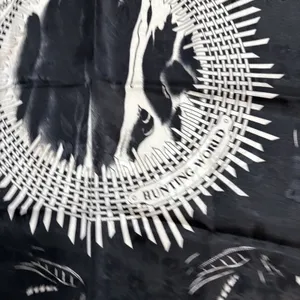 Hunting World Scarf Women’s 34”x34” Black White Graphic Design thumbnail 6