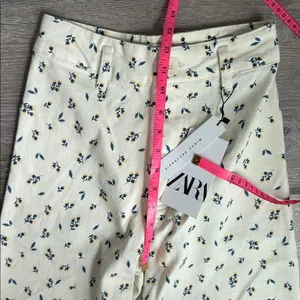 NEW Zara The Marine Straight Floral Jeans 2 thumbnail 9