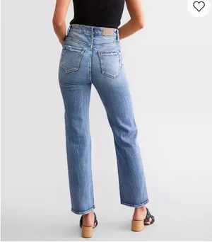Buckle Black Cropped Straight Jean  thumbnail 2
