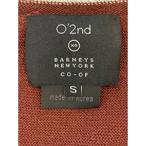 Barneys New York O’2nd Brown And Ivory V Neck Pullover Lightweight Sweater S‎ thumbnail 5