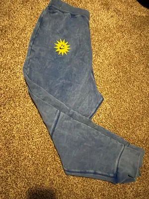 Nike Sportswear French Terry Flames sweatpants in a Game Royal blue colorway. thumbnail 4