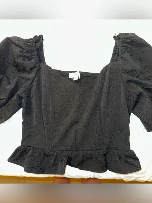 Entro Women's Black Blouse Boutique Top thumbnail 2