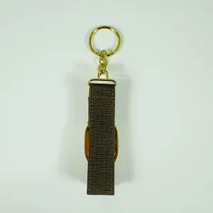 Salvatore Ferragamo Vara Bow Keychain Womens One Size Brown Gold Logo Italy thumbnail 3