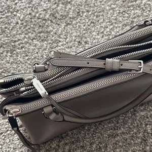 Coach Gray Borough Leather Satchel Tote Bag thumbnail 4