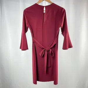 Lulus Last Love Song Tie-Waist Dress in Burgundy Size‎ Small thumbnail 8