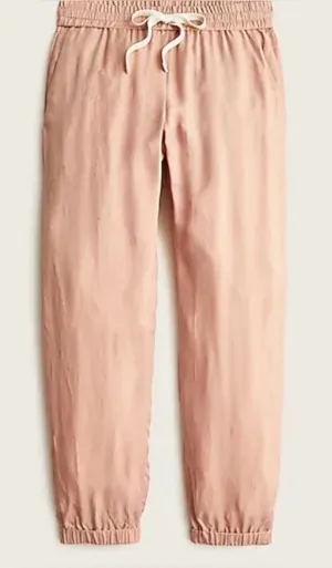 J. Crew eco cupro jogger pants sz 12 tall ballet pink new NWOT thumbnail 1