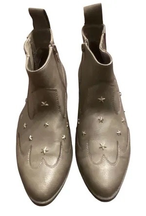 Comfort Est. 1948 Star Stud Western Ankle Boots Gray Women’s 10M Zip Country thumbnail 1